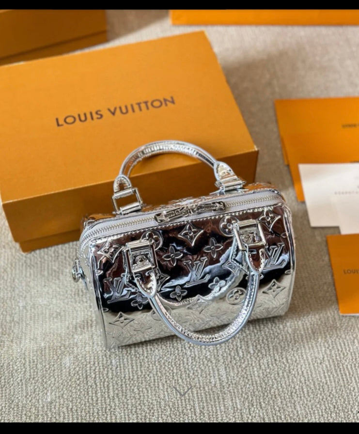 Chrome Monogram Purse