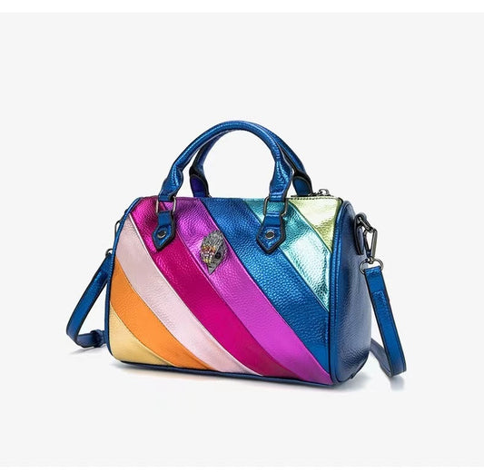 Bird Rainbow Stripe Purse