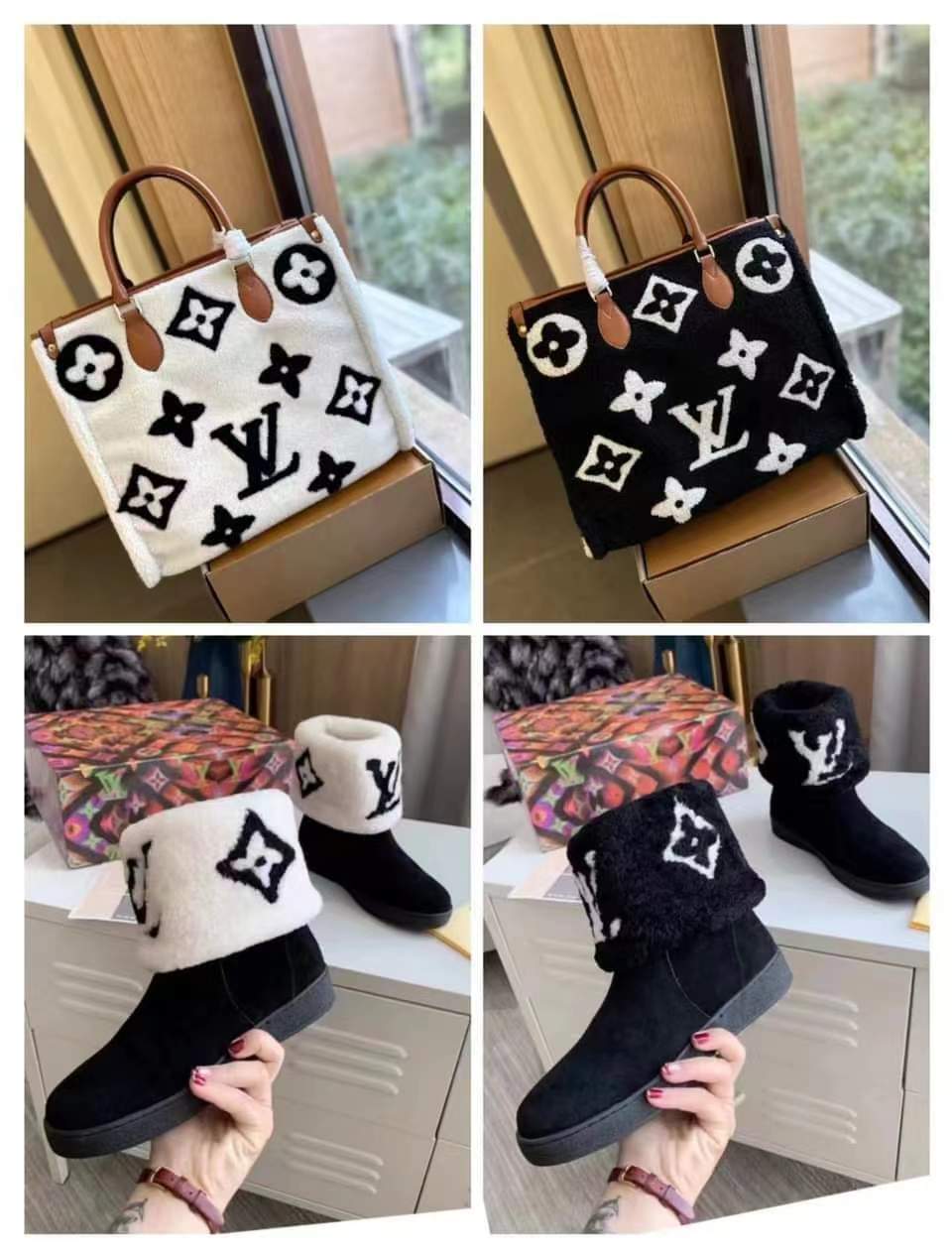 Fluffy Monogram Purse/Shoe Lv